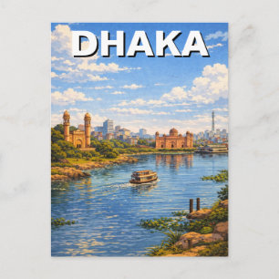 Dhaka Bangladesch Postkarte