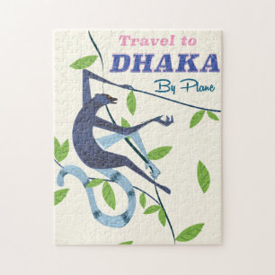 Dhaka, Bangladesch Vintage-Urlaubsposter.