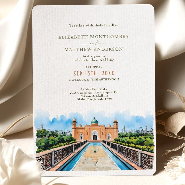 Dhaka Mosque Wedding Invitation Card Einladung (Von Creator hochgeladen)