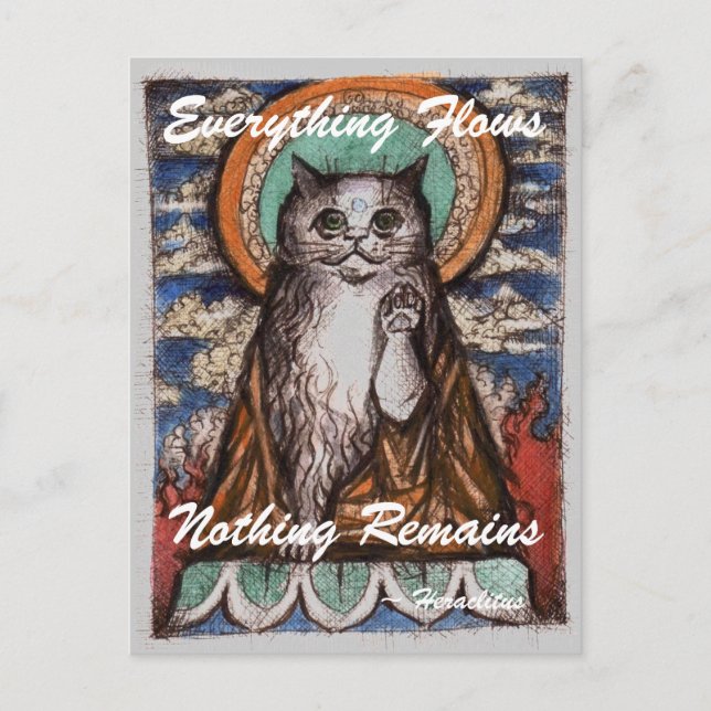 Dharma Cat Impermanency Postcard Postkarte (Vorderseite)