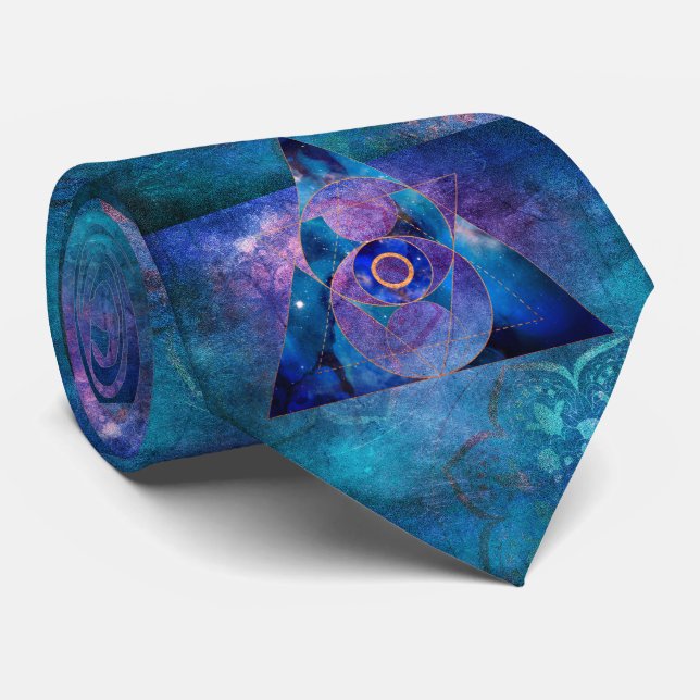 Dharma Sacré Géométrie Galaxy Cravate (Roulé)