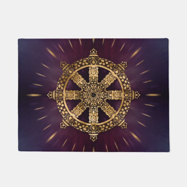 Dharma Wheel - Dharmachakra Fußmatte (Vorderseite)