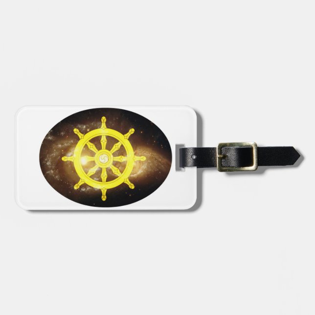 Dharma Wheel Gepäckanhänger (Vorderseite horizontal)