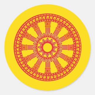 Dharmacakra - (Thailand) Design Runder Aufkleber