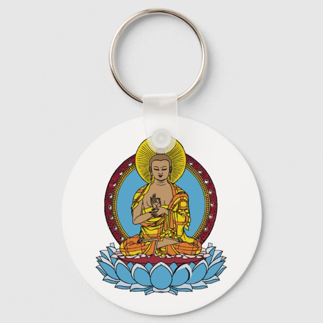 Dharmachakra Buddha Schlüsselanhänger (Vorderseite)