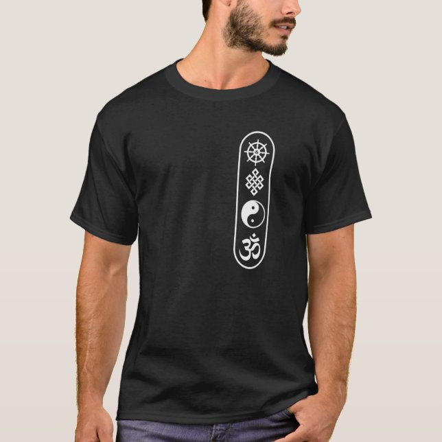 Dharmachakra Wheel Om Sign Yin Yang Endless Kno T-Shirt (Vorderseite)