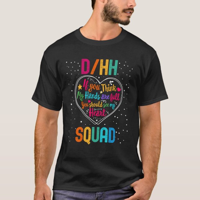 DHH Squad Appreciation Week Back to School Heart T-Shirt (Vorderseite)