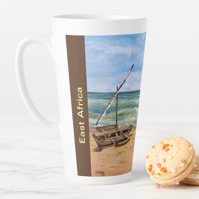 Dhow Boat a Beach, Latte Tasse (Beispiel)