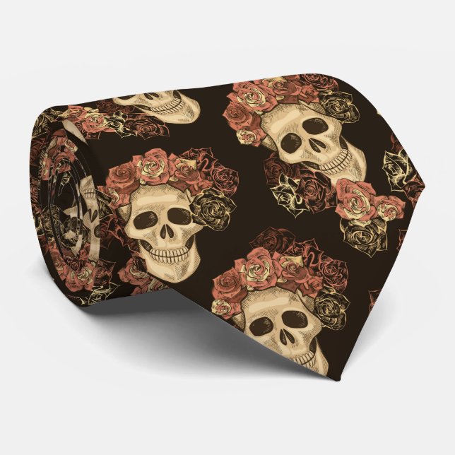 Dia de la Muertos Krawatte (Gerollt)