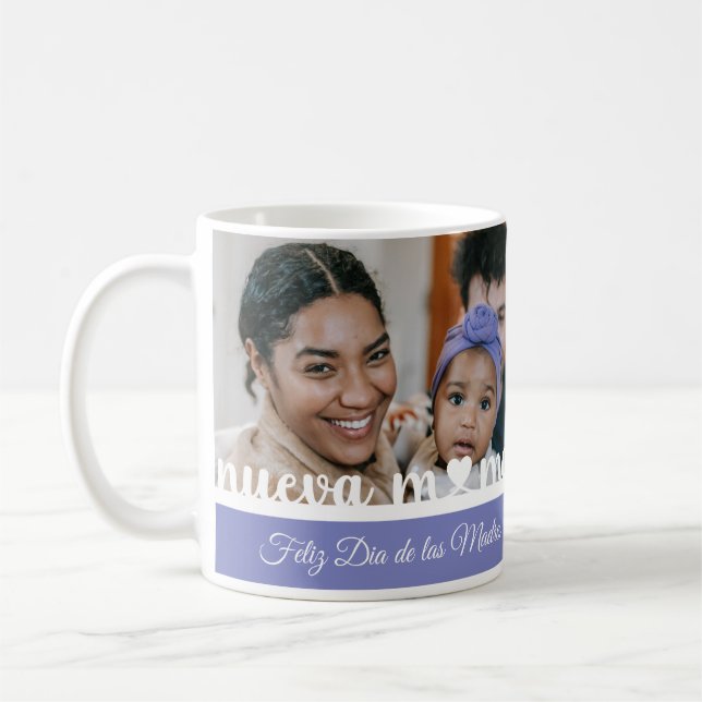 Dia de las Madres Nueva Mama Foto Kaffeetasse (Links)