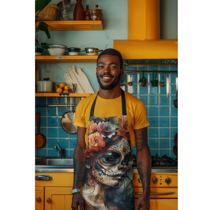 Dia de los Muertos Aquarellbild Schürze