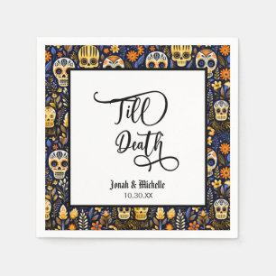 Día de los muertos Bis zum Tode Party oder Hochzei Serviette