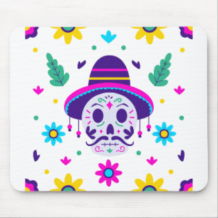 Dia de los muertos Blumenstrauß Mousepad