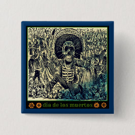 Dia de los muertos Button