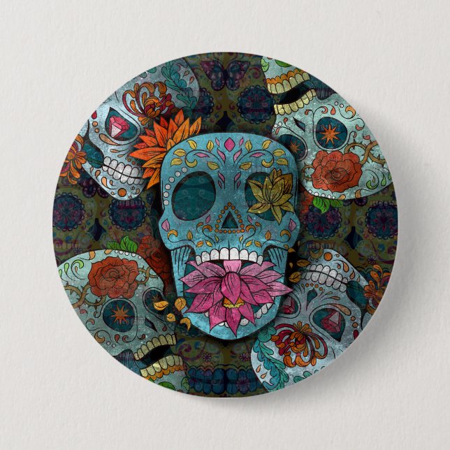 Dia De Los Muertos Button (Vorderseite)