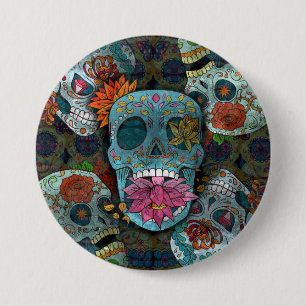 Dia De Los Muertos Button