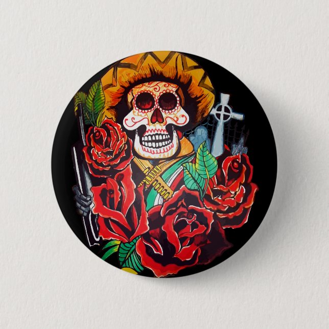 dia de Los Muertos Button (Vorderseite)