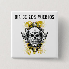Dia de los muertos Button