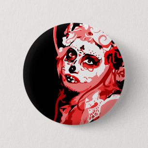 dia de los muertos button
