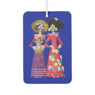 Dia De Los Muertos Calavera Amigas Autolufterfrischer