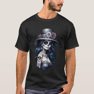 Dia de Los Muertos - Calavera La Catrina-Porträt T-Shirt