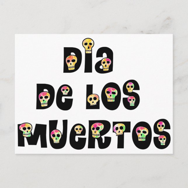 Dia De Los Muertos Calaveras Postkarte (Vorderseite)