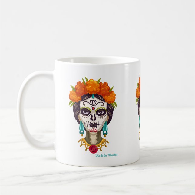 Dia de Los Muertos Catrina Kaffeetasse (Links)