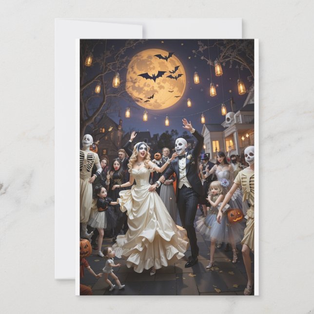 "Dia de los Muertos Celebration - Liebe vereint un Einladung (Vorderseite)