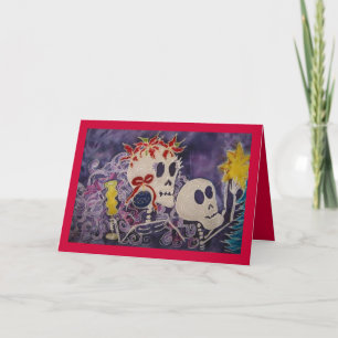 Dia de Los Muertos Christmas Poins… - Besonders Karte