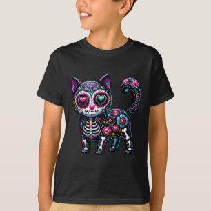 Dia De Los Muertos Cinco De Mayo Katze Zucker-Schä T-Shirt