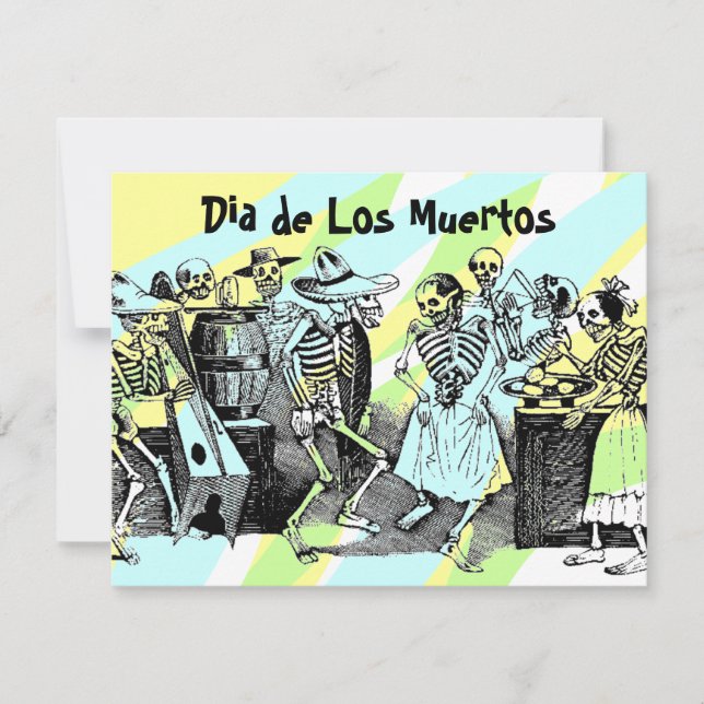 Dia de Los Muertos Day der toten Einladungen (Vorderseite)