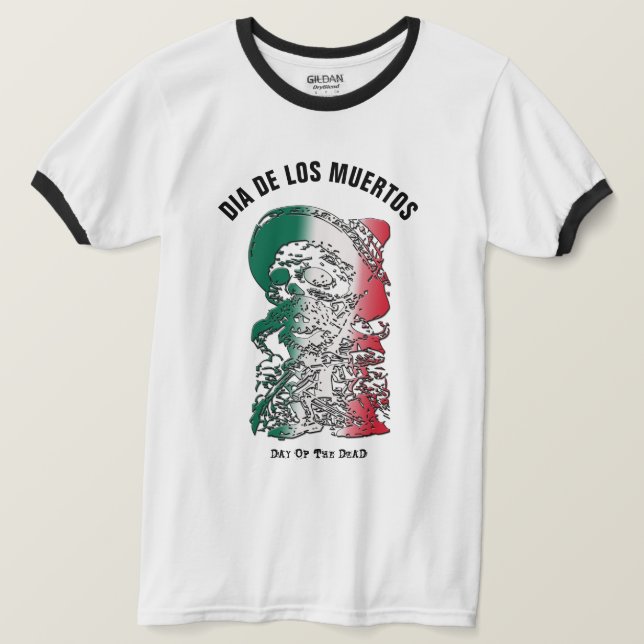 Dia de los Muertos, Day of The Dead Funny Skeleton T-Shirt (Design vorne)
