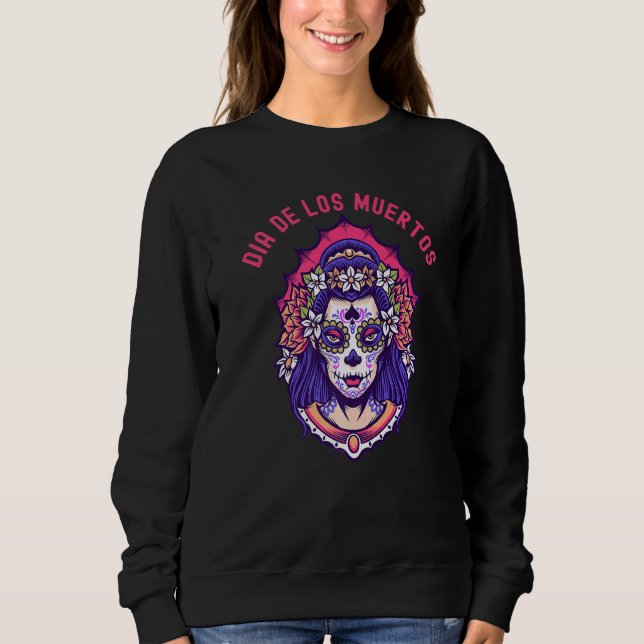 Dia de Los Muertos Day of the Dead Sugar Skull Cos Sweatshirt (Vorderseite)