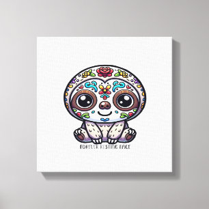 Dia De Los Muertos Faultier Aktives T-Shirt Leinwanddruck