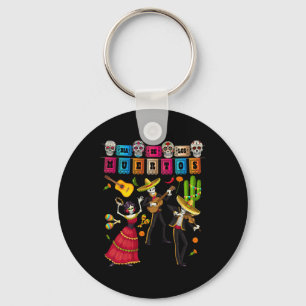 Dia De Los Muertos Figuren - Mexikanisches Papel P Schlüsselanhänger