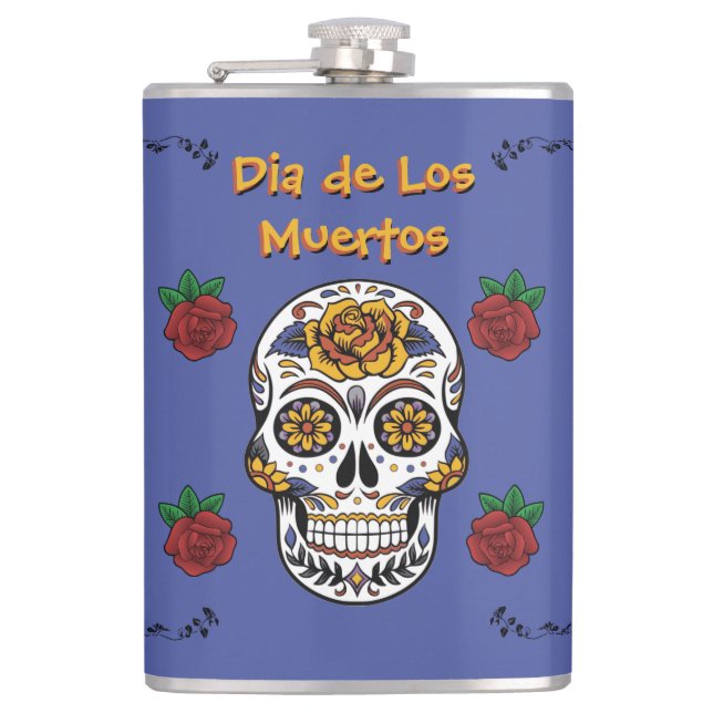 Dia de Los Muertos Flachmann (Vorderseite)
