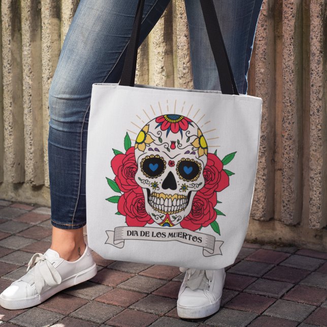 Dia de Los Muertos Floral Sugar Skull Tasche (Von Creator hochgeladen)