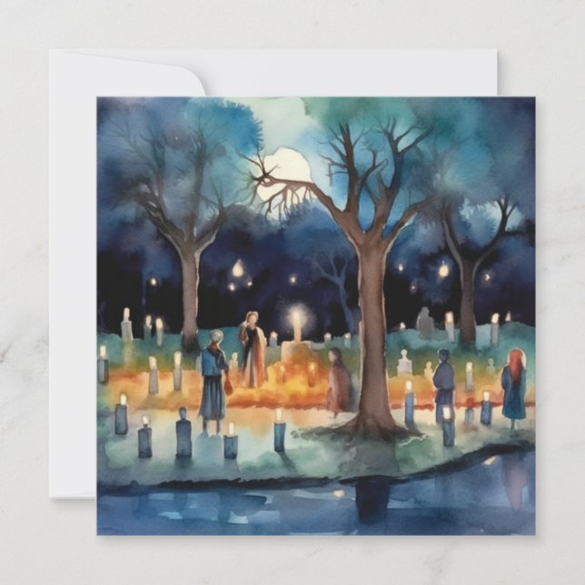 Dia de los Muertos "Friedhof der Heiligen Erinneru Einladung (Vorderseite)