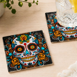 Dia de los Muertos Glasuntersetzer