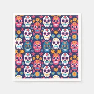 Dia de Los Muertos Halloween Pattern Paper Napkins Serviette