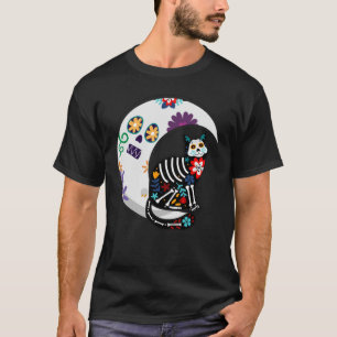 Dia de los Muertos in Mexiko oder Sugar Skull Cat  T-Shirt