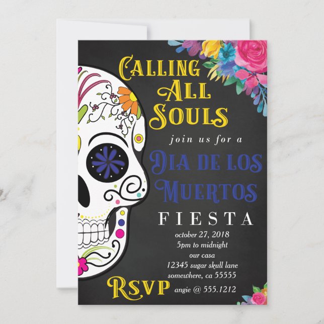 DIA DE LOS MUERTOS INVITE EINLADUNG (Vorderseite)