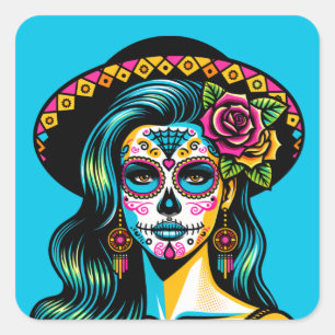 Día de los Muertos Jour des Stickers Morts