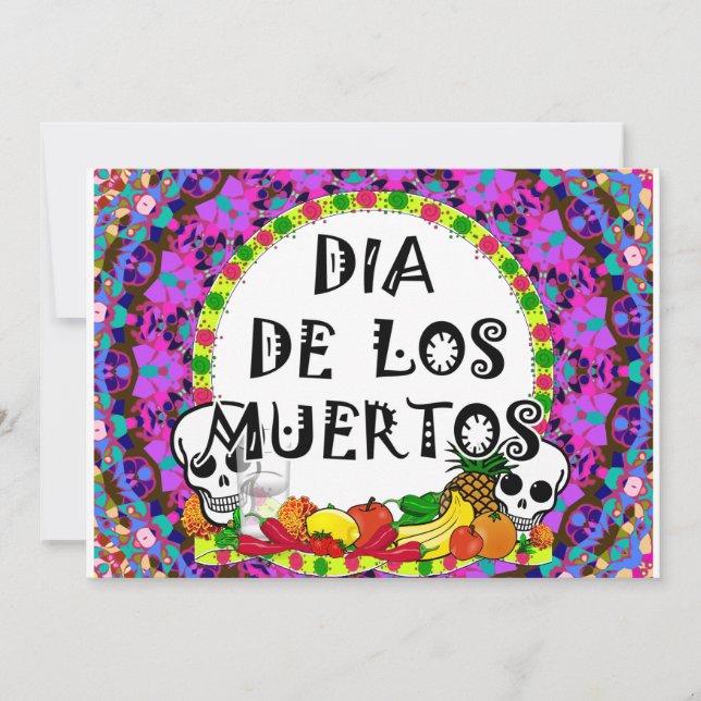 Dia De Los Muertos Karte (Vorderseite)