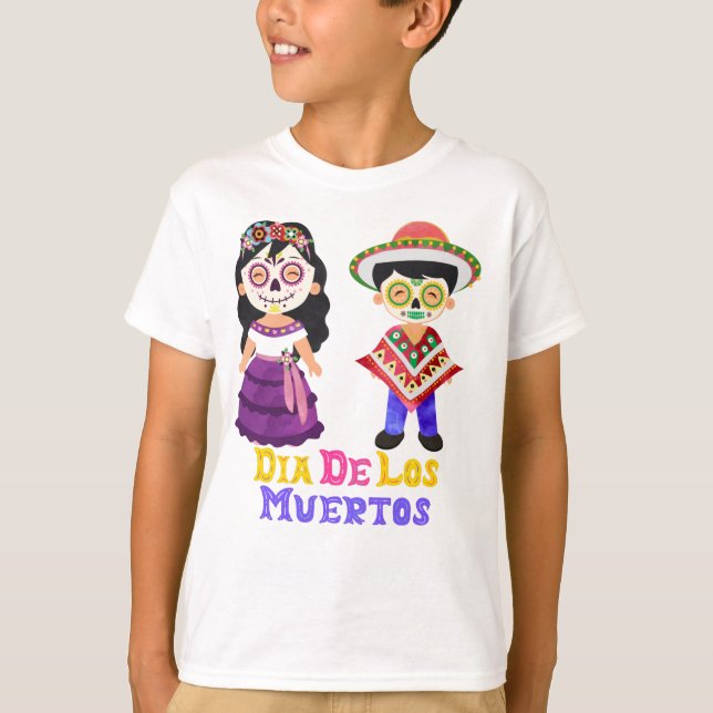 Dia De Los Muertos Kids T-Shirt (Vorderseite)