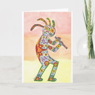 Dia de Los Muertos Kokopelli Karte