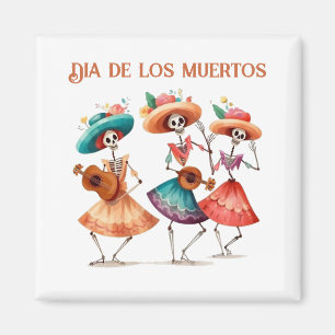 Dia de los Muertos mariacheras benutzerdefinierbar Magnet