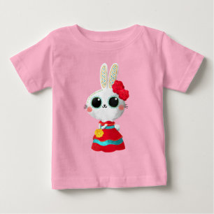 Dia De Los Muertos Niedliches, sonniges Rotes Klei Baby T-shirt