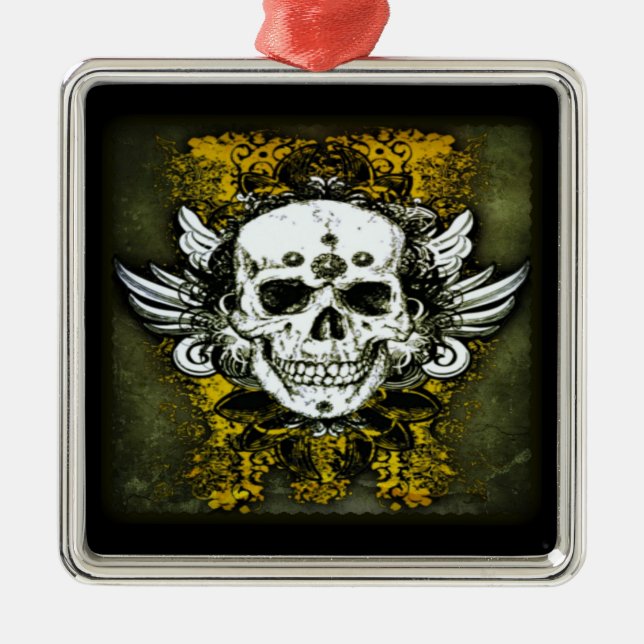 Dia De Los Muertos Ornament Aus Metall (Vorne)