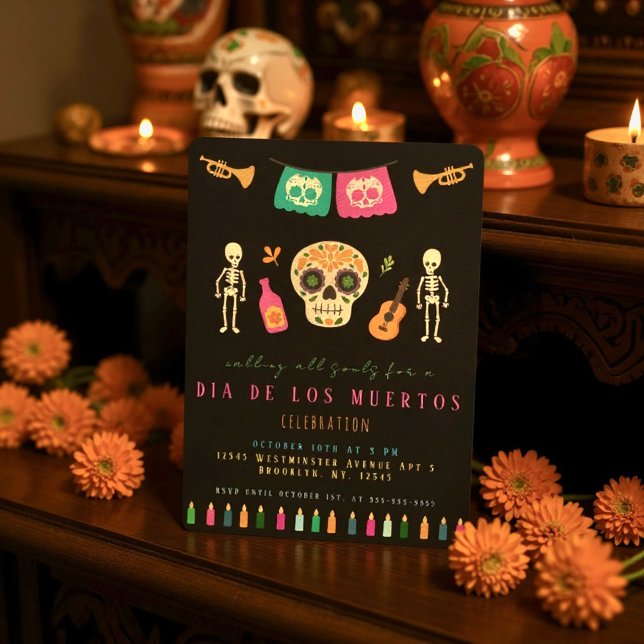 Día de los Muertos Party Invitation Einladung (Von Creator hochgeladen)